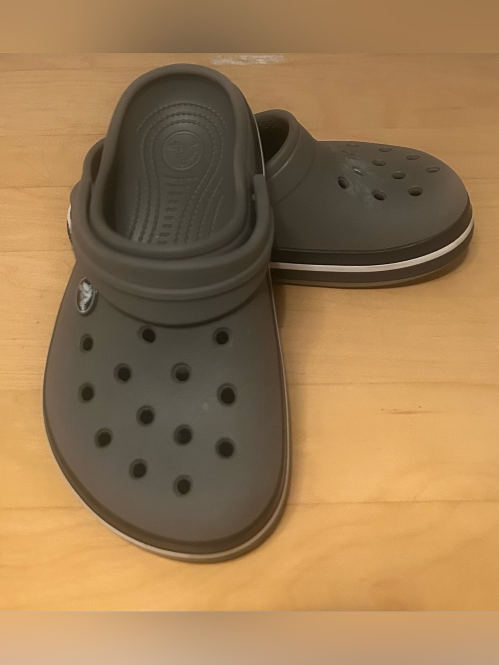 CROCS kids Crocs Crocband Clog in Gray Color Size 1 J